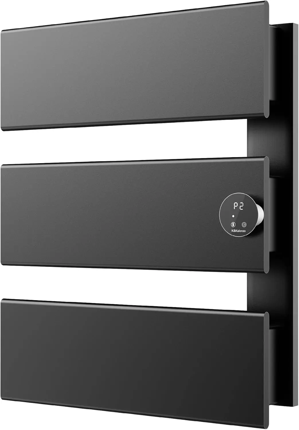 سخان المناشف الكهربائي K&KALONZO، 18.35 بوصة عرض × 22.8 بوصة ارتفاع سخان منشفة مثبت على الحائط مع مؤقت مدمج، حرب منشفة ألومنيوم مقاومة للماء