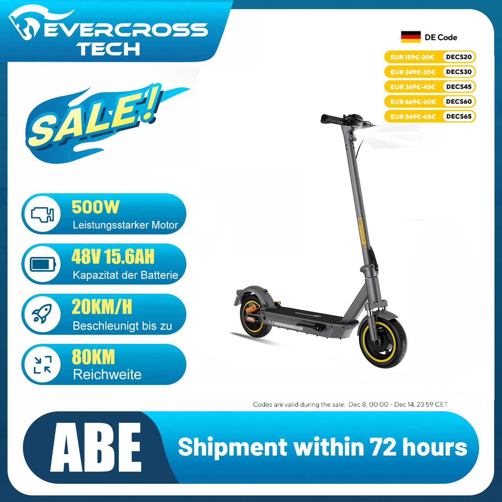 EVERCROSS EV10S MAX Elektroroller: Der praktische Alltagsbegleiter für Stadt und Land