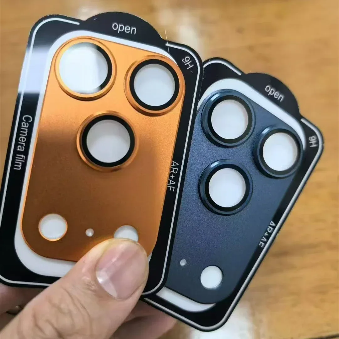 HD Armor Camera Lens Protector For IPhone 17 Pro 17 Pro Max Aluminum Metal Ring Lens Tempered Glass Film Case Cap