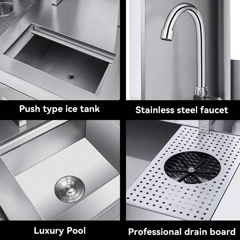 custom.FEST Customized Complete Equipment Refrigerator Working Table Bubble Tea Bar Counter OEM Milk Tea Bubble Tea