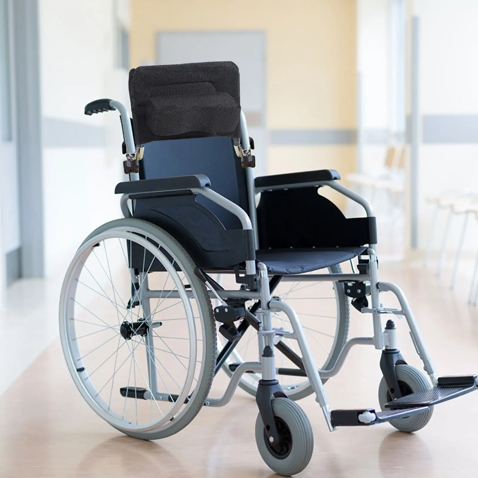 

1Set Wheelchair Backrest Extension Durable Carbon Steel Headrest Neck Support Soft Comfortable Pillow Wheelchair Accessories