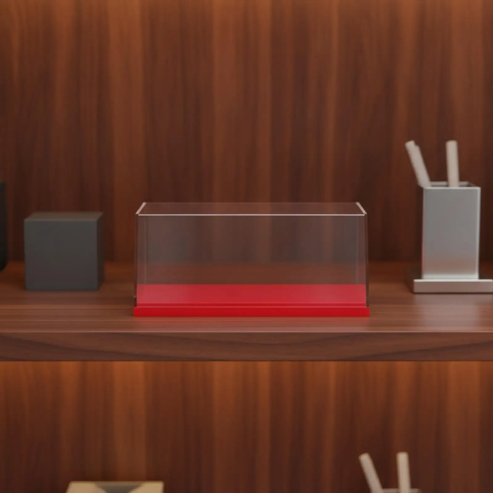 Model Car Display Case with Matching | Low-Profile Showcase Design, guarding, Transparent Acrylic Display Case, for Collection