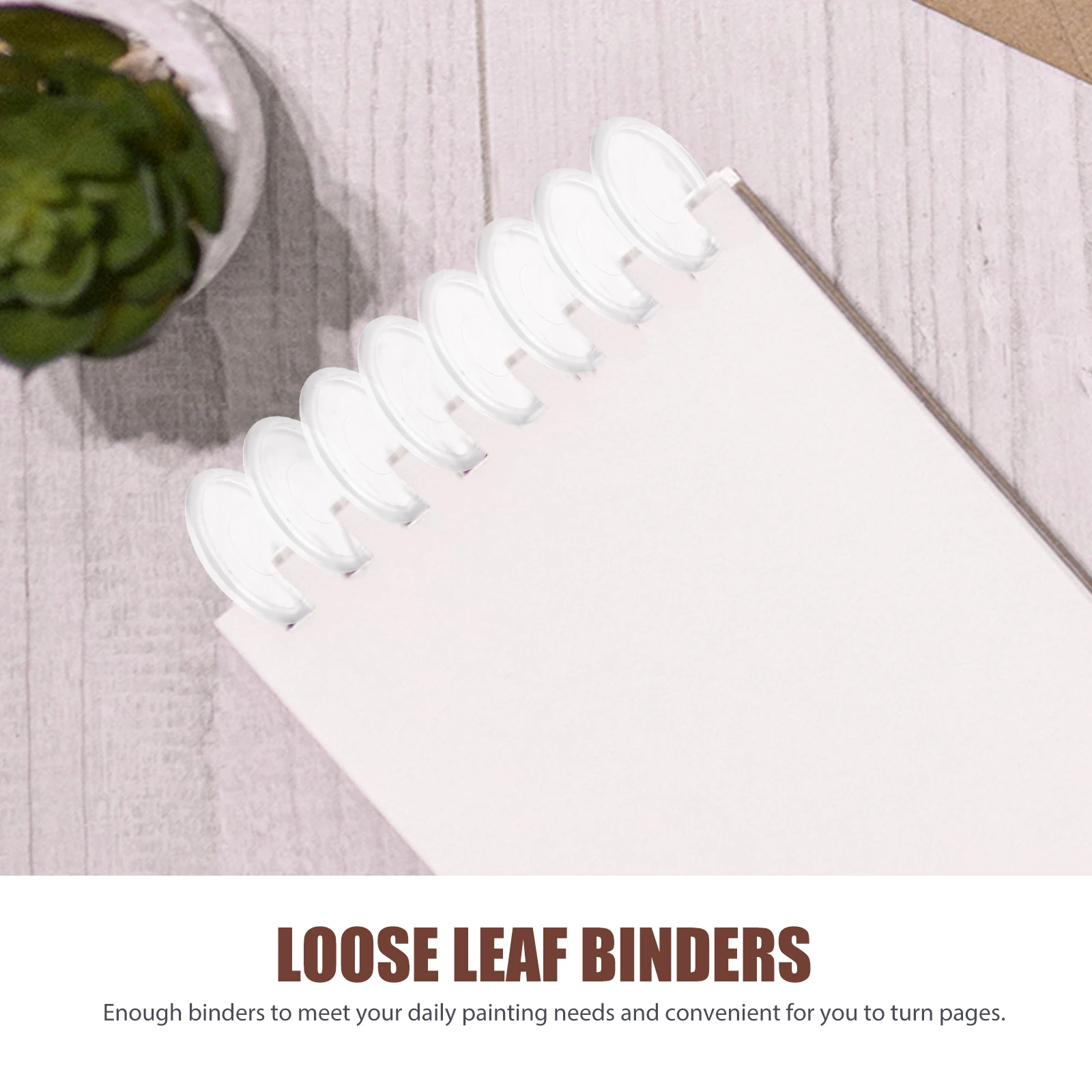 44Pcs Plastic Binding Discs Smooth Edge Binder Rings for School Office Home Stationery Supplies Expansion Discs