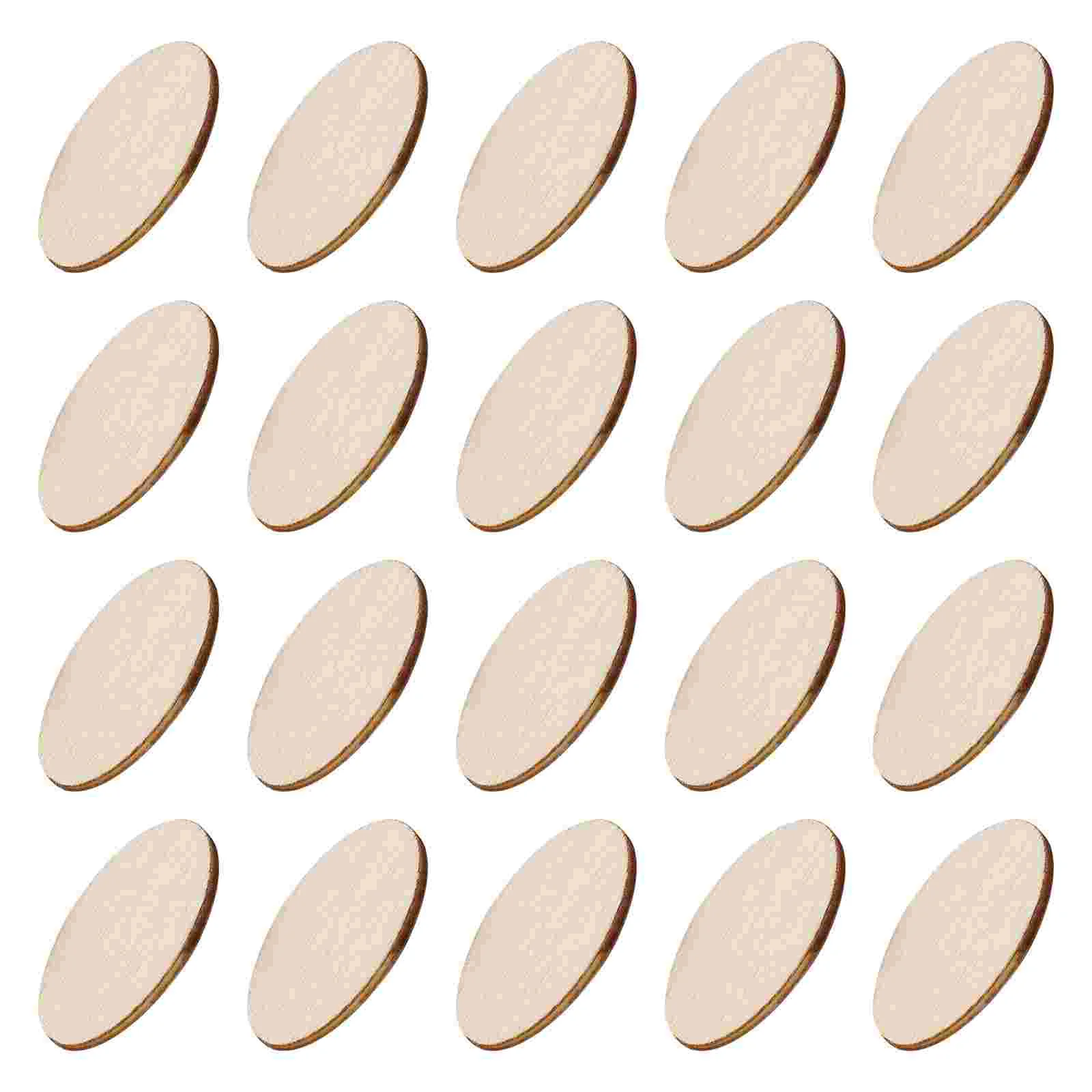 

Oval Cutouts for Craft Wood DIY Crafts Unfinished Wooden Ornaments Slices Chips