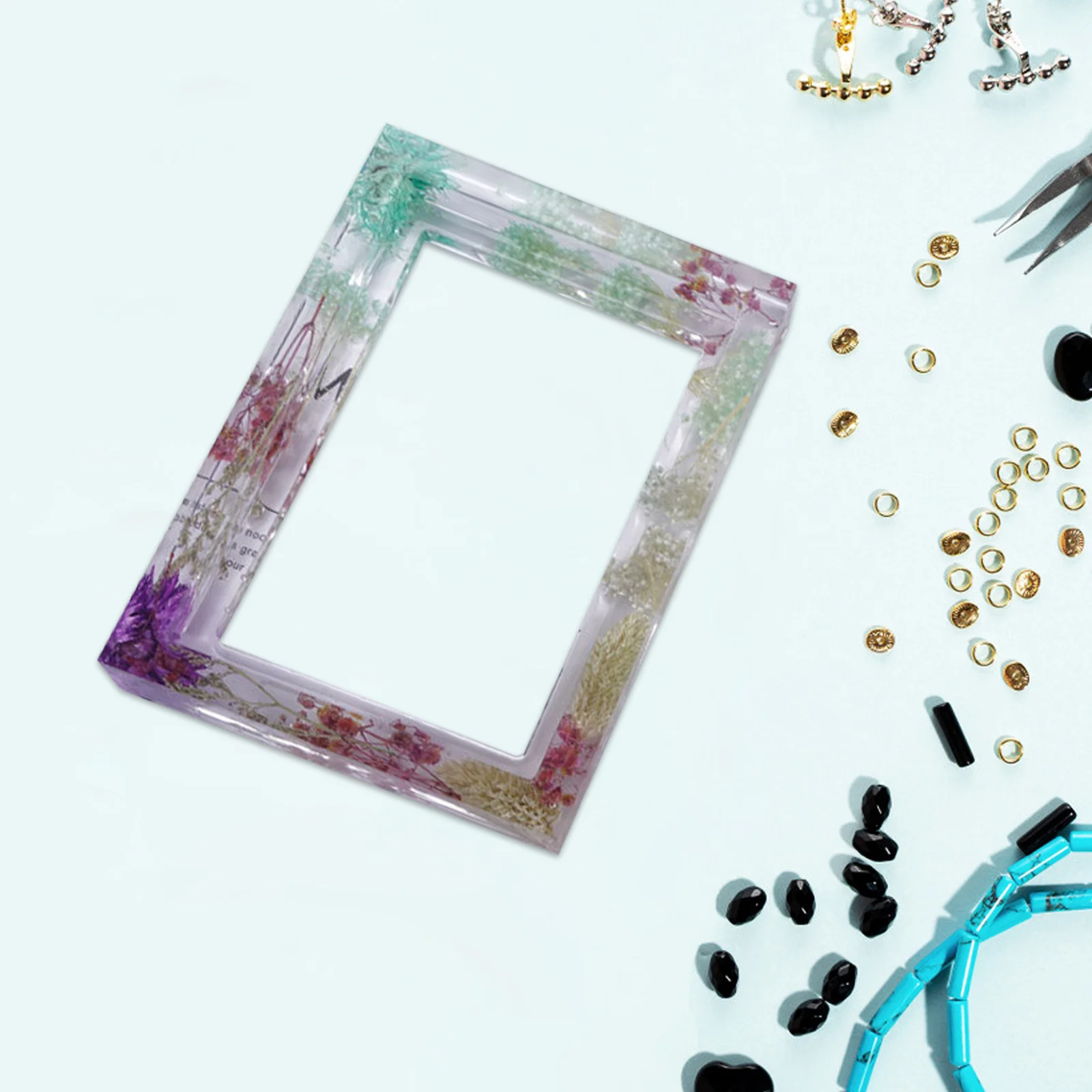 

Crystal Resin Mold Rectangular Silicone Frame Molding Diy Epoxy Craft Jewelry Art Decor Gift Photo Frame Making Supplies