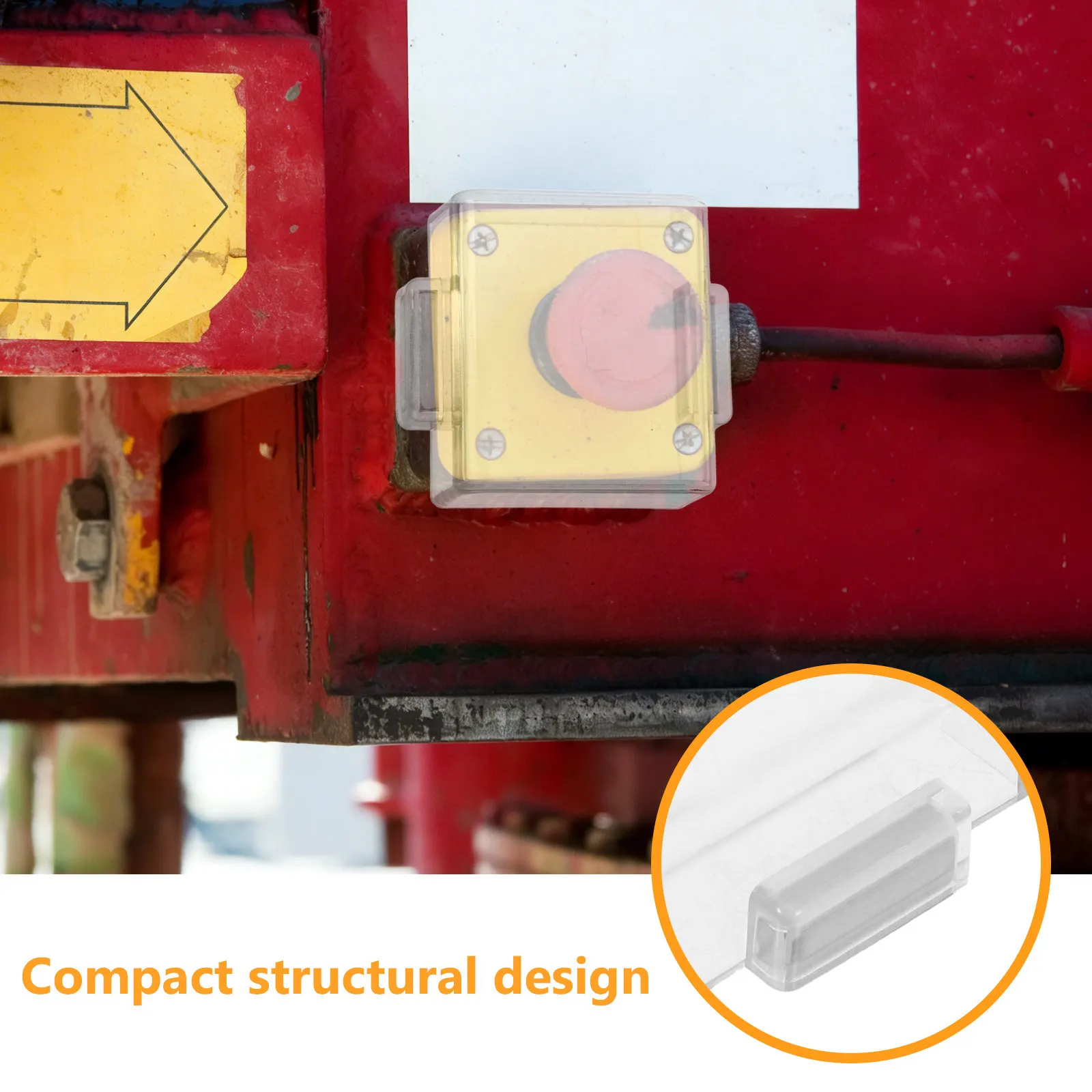 Button Switch Protector Slim Profile Waterproof Dustproof Push Button Guard for Power Switches Electronics Control Panels Safety