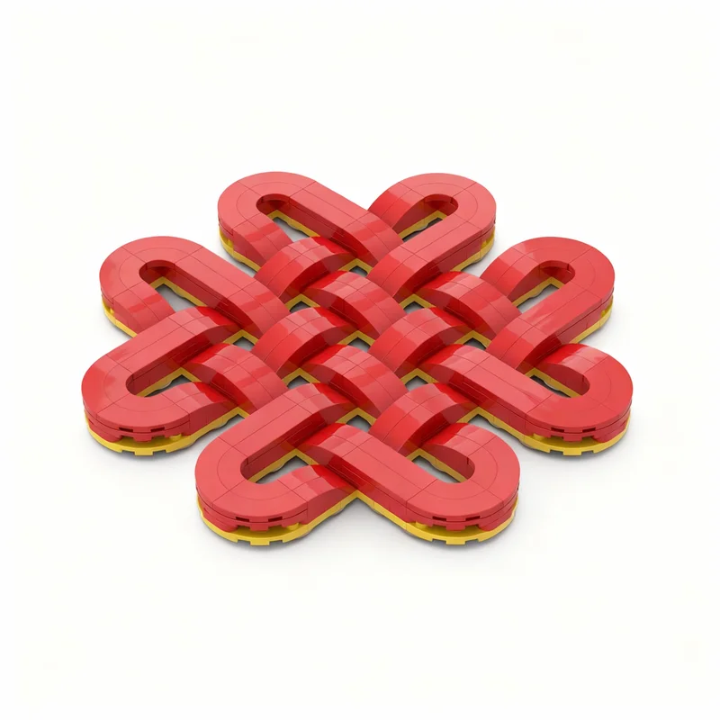 

336pcs MOC Chinese Knot Traditional Festivals Model Building Blocks Construction Toy Christmas Gifts DIY Creative Idea Education