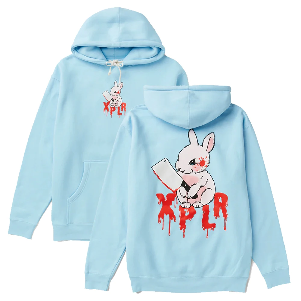 Men's Hoodie XPLR Sam and Colby Rabbit Hoodie Long Sleeve Streetwear y2k Clothes Men Women Hooded Sweatshirt New Logo Clothes