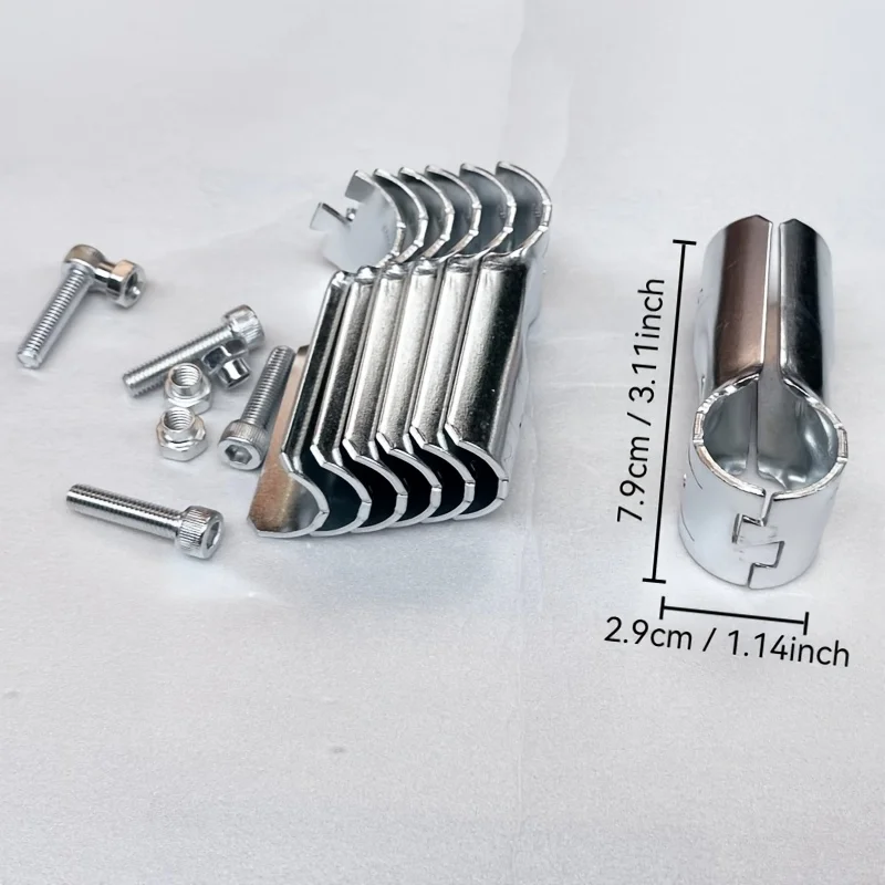4pcs T-Shape 25mm round Tube Connector Stainless Steel Fence Fixed Buckle with Bolt And Nut for Construction And Engineering