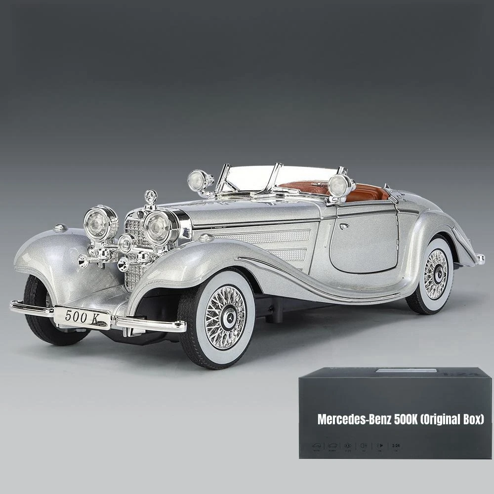 1/24 Mercedes-Benz 500K Classic Vintage Car Toy for Children