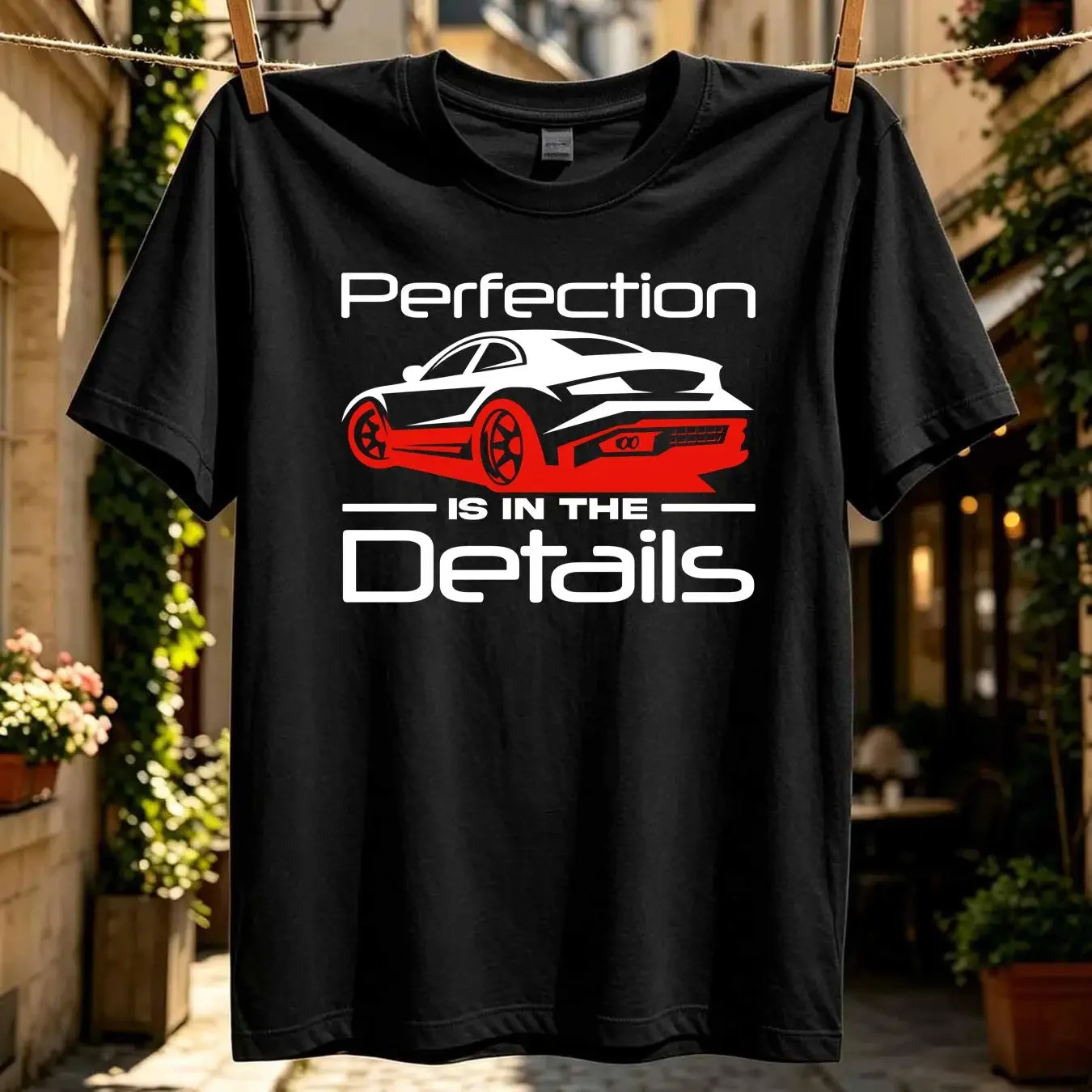 washed T Shirt NEW Perfection Is In The Details Car Detailing Carwash Painter S 2XL vintage Washed Top For Everyday Wear