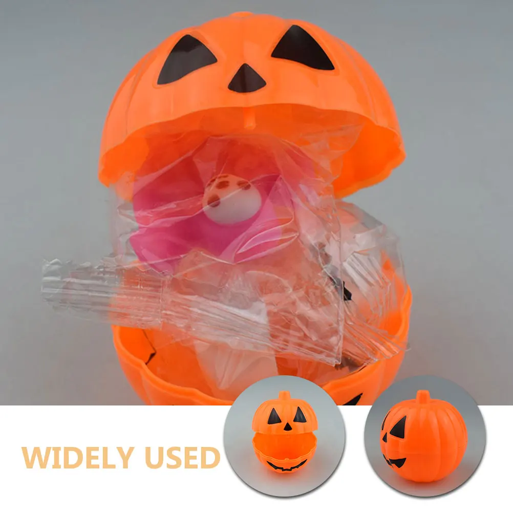 

24Pcs Halloween Pumpkin Candy Boxes Plastic Candy Holders Party Favor Containers Reusable Lightweight Treat Box for Halloween