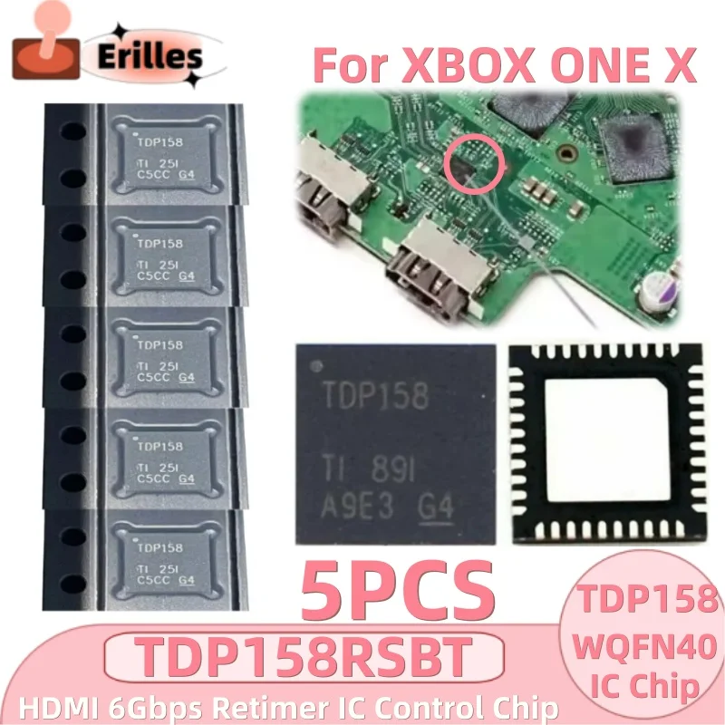 5PCS TDP158 for XBOX ONE X HDMI 6Gbps Retimer IC Control Chip NEW TDP158RSBT