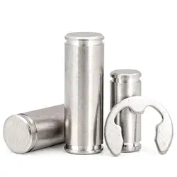 Anti-corrosion M3 M4 M5 M6 M8 M10 304 Stainless Steel Grooved Pins Shaft Plug Double Head Circlip Pin Positioning Dowels Dowel