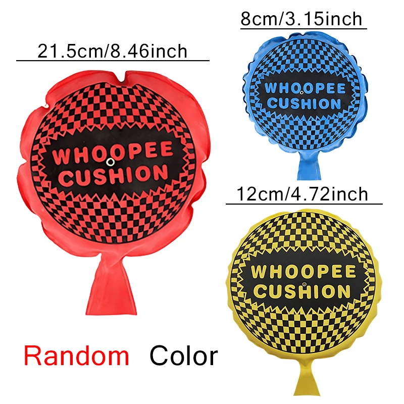 2개/팩 랜덤 믹스 컬러 장난 방귀 베개 휘피쿠션 3가지 사이즈 파티 필수품 농담 소품 소음 발생기 ZYF