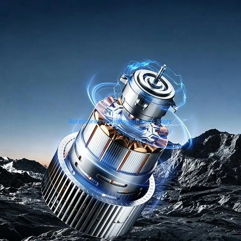 77JD Quiet Brushless Motor Hanging Fan Light With 5400mAh Battery For Patio Cabin Chicken