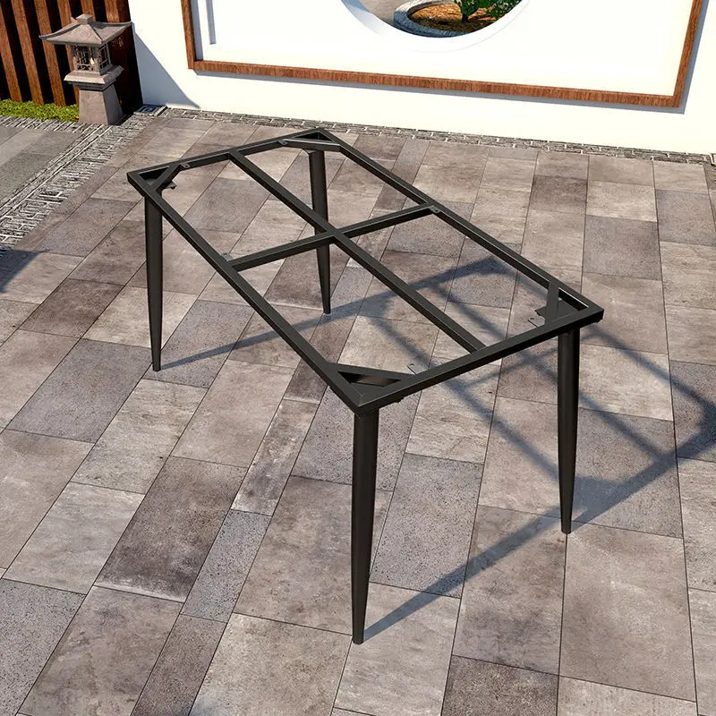 Light Luxury Wrought Iron Table Legs Rock Board Marble Large Board Dining Table Simple Table Foot Metal Frame