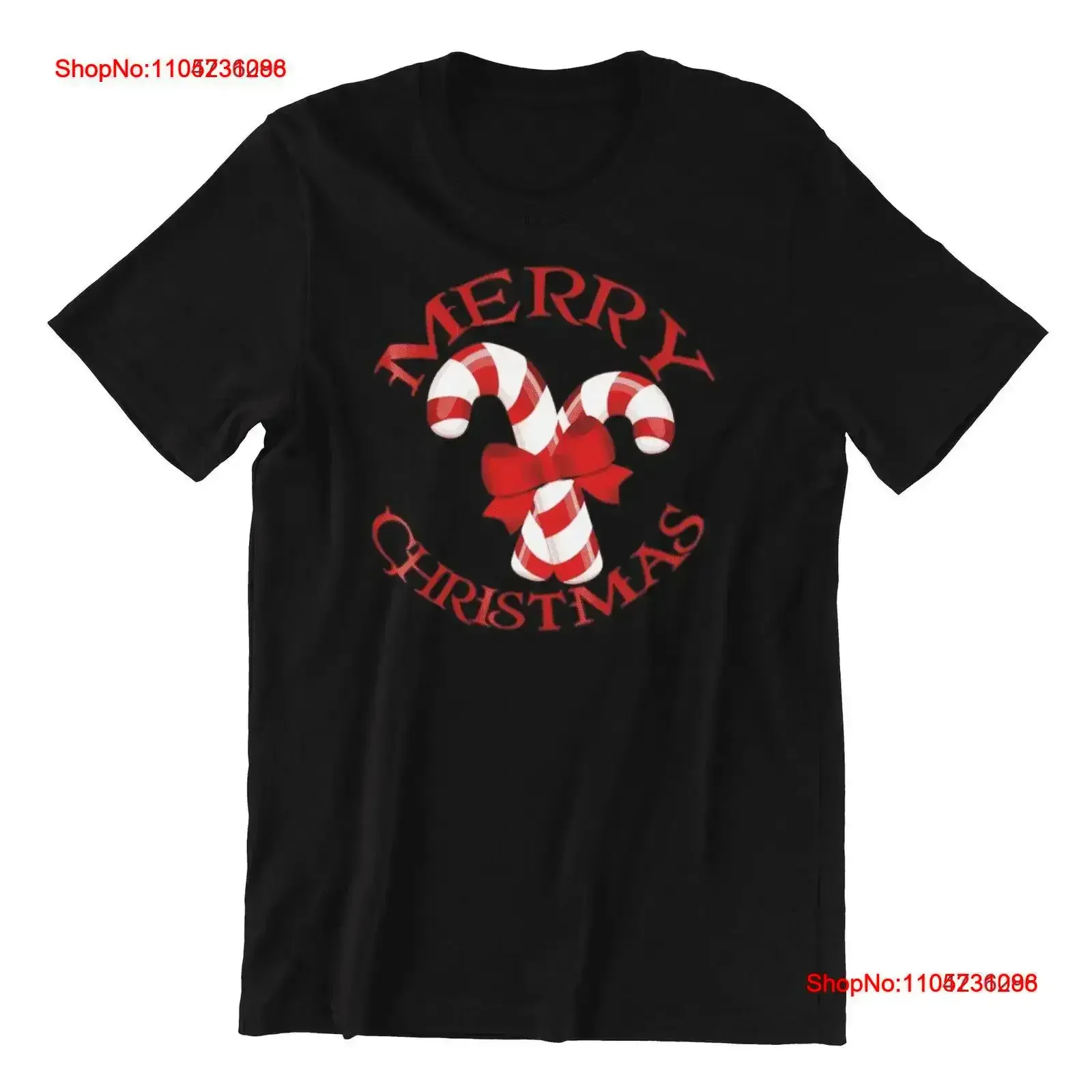 

Women's Merry Christmas Candy Canes Soft Cotton casual short sleeves T Shirt vintage Washed streetwear Stylish vintage Washed