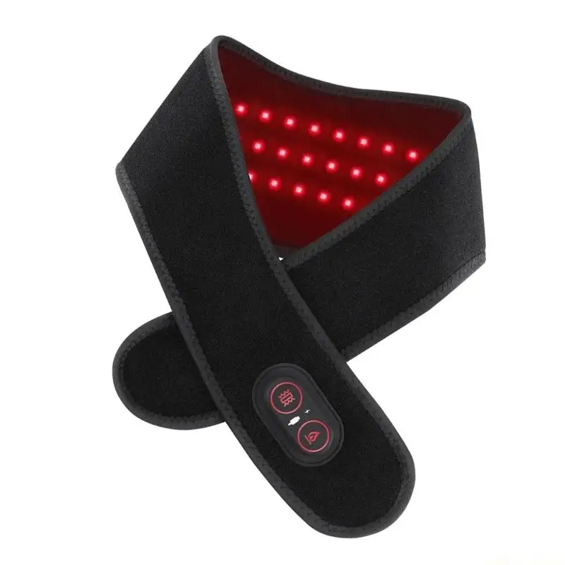 31BF Rechargeable Neck Warmer With LED Therapy 3 Speed Vibration Adjustable Temperature Massager For Back Leg Relief