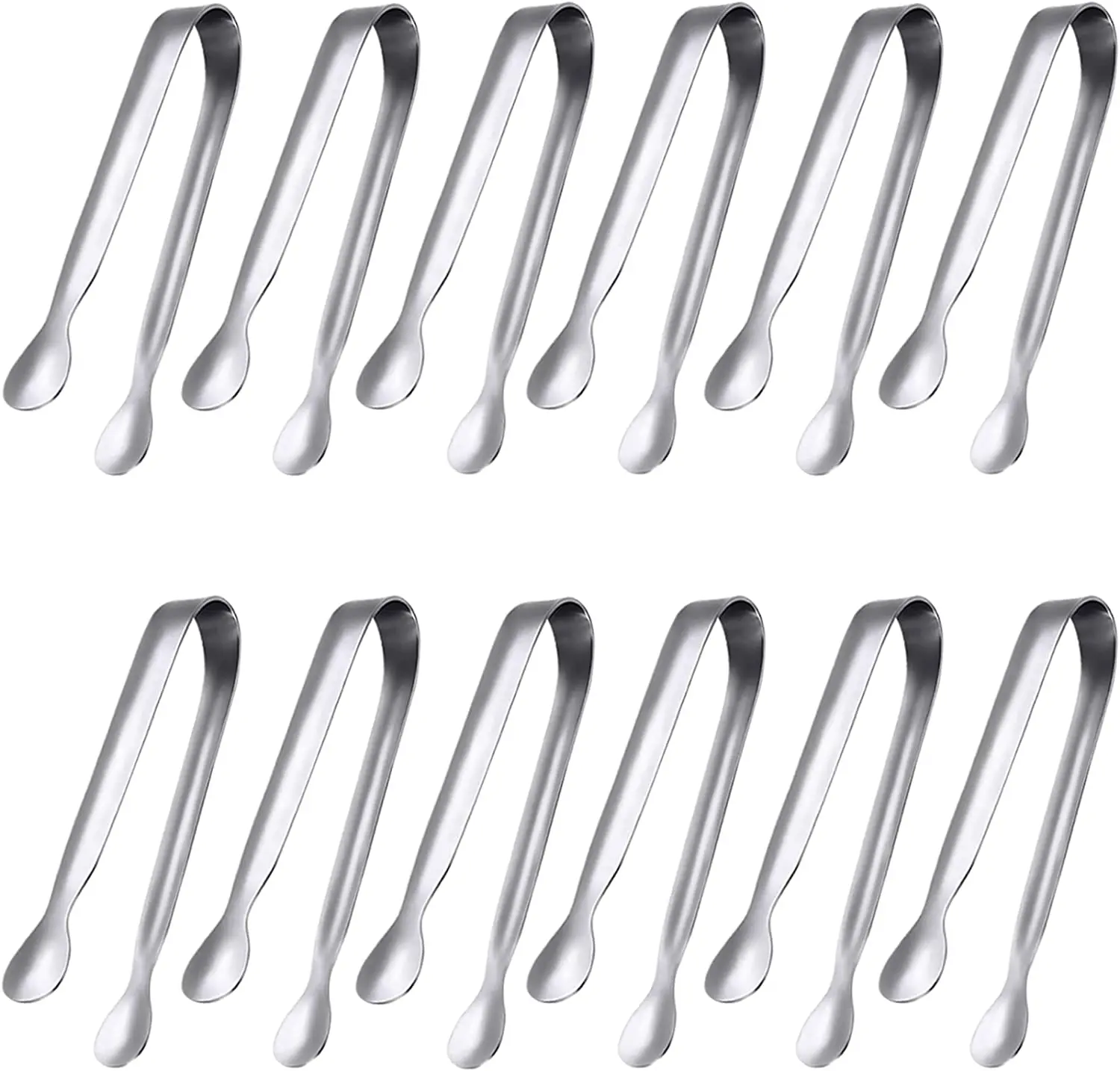 

20Pcs/set Stainless Steel Mini Serving Tools Tongs Head Sugar Ice Cube Clips Bread Food Kitchen Gadget Set