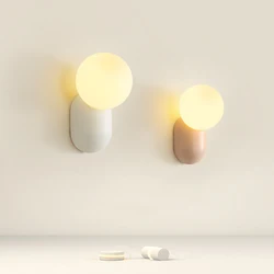 Cream Wind Bedhead Wall Lamp Bedroom Living Room Wall Light Study Background Children's Room Bedhead Decorative Led Wall Lamps