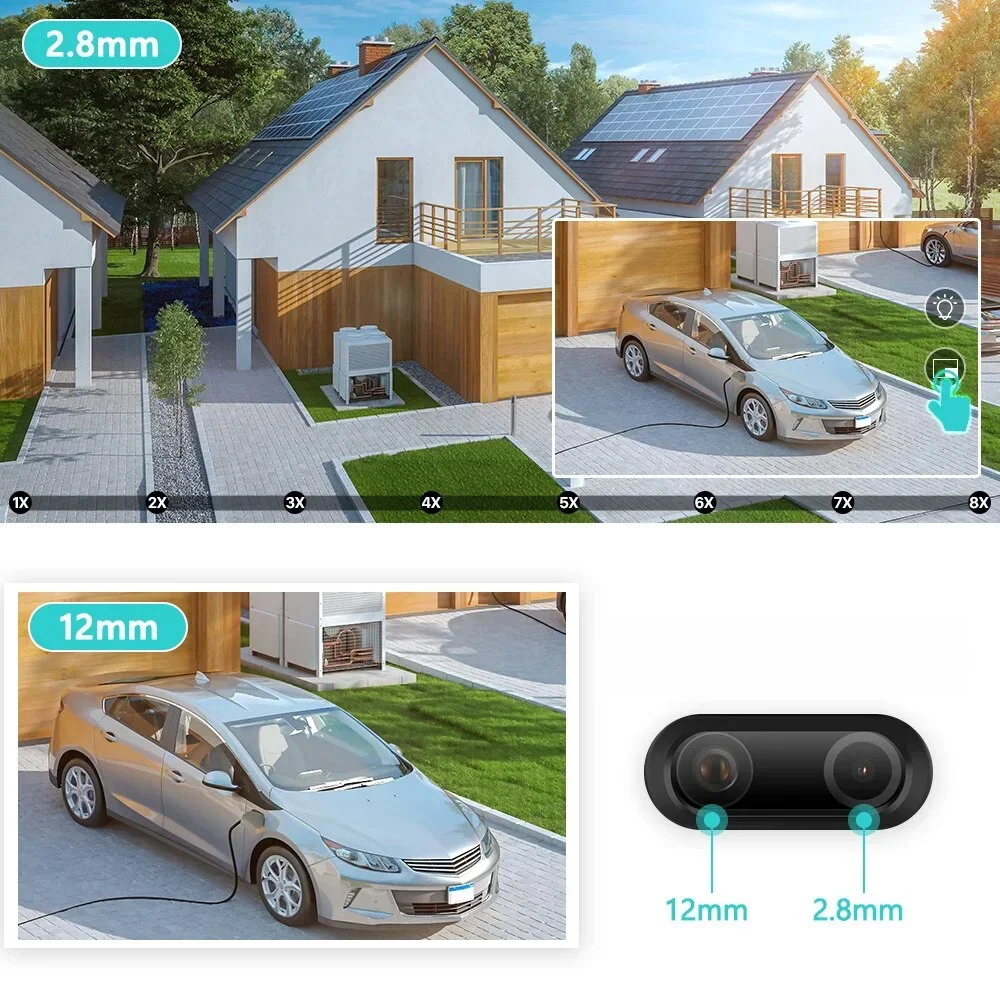 BESDER 8MP 4K PTZ IP Camera 8x Zoom Dual-Lens Human Detect CCTV Camera 4MP Smart Home Outdoor Wifi Surveillance Camera ICSEE APP