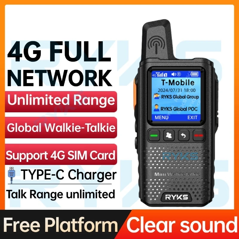 

Poc Radio Global 4G Walkie Talkie 5000Km Long Range Camping Two Way Ham Radio Incompatible Zello Dmr Baofeng Uv5R Quansheng Tk11