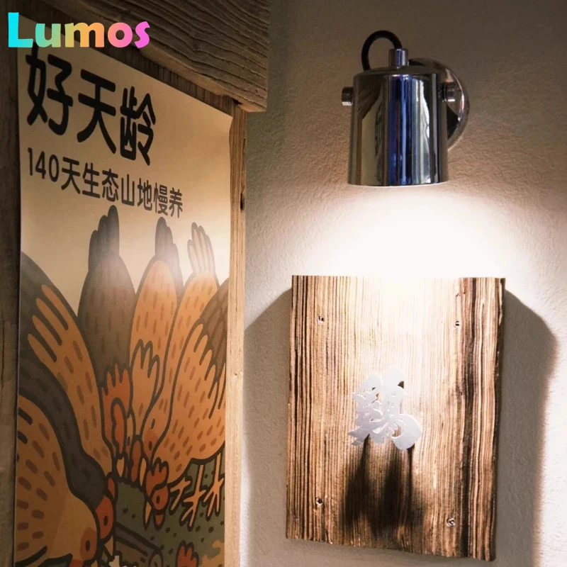 

PF Bauhaus Industrial Style LED Light With Switch Interior Wall Lamp Bedside Lamps Hotel Coffee Shop Hallway Door Sign Lighting