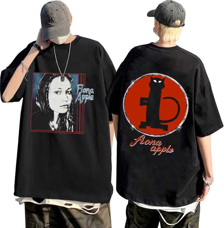 

Fiona Apple Tour Double Sided Print Tshirt Men Women Fashion Rock Oversized T-shirt Male Casual Pure Cotton Short Sleeve Tees