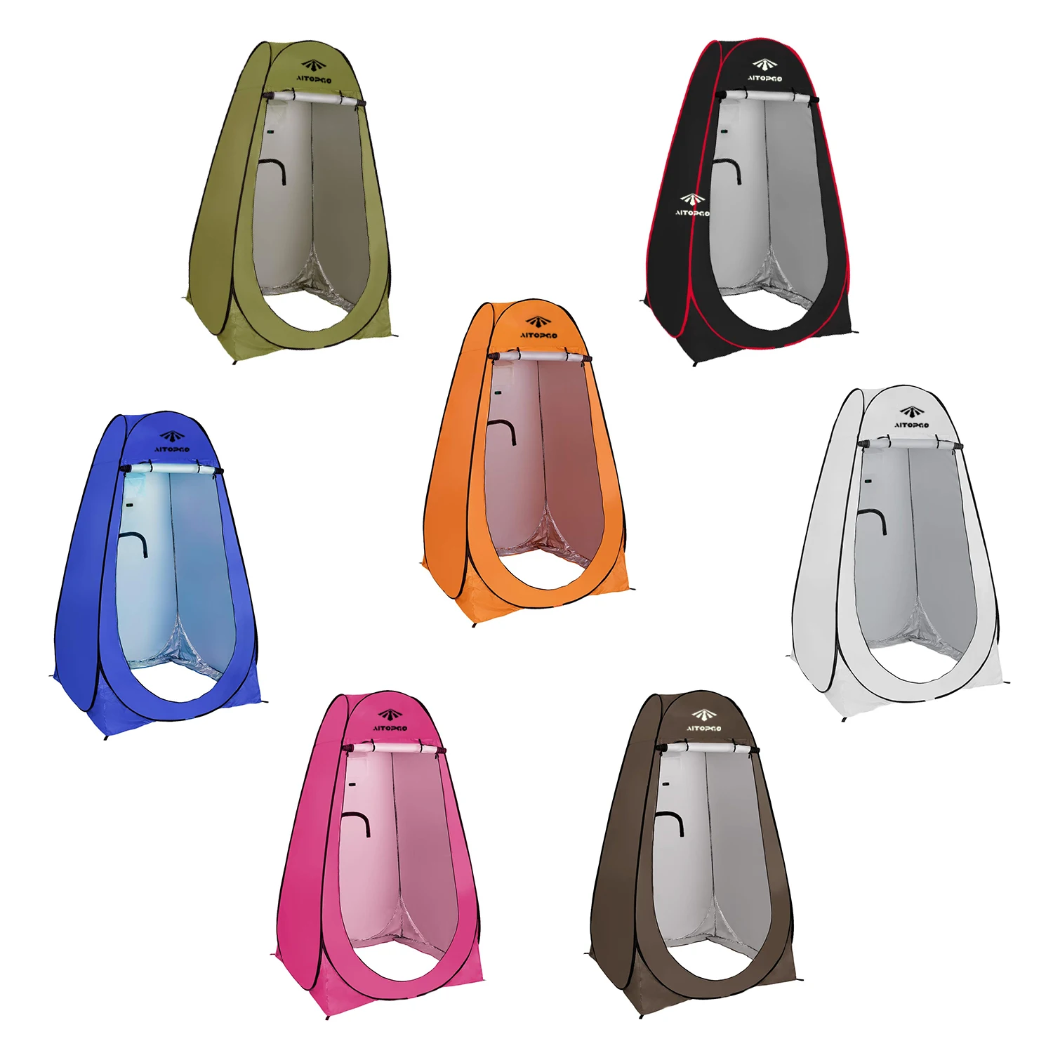 

Factory Custom Camping Changing Room Light Weight Toilet Tent Outdoor Portable Pop up Tent Shower Tent With Storage Bag
