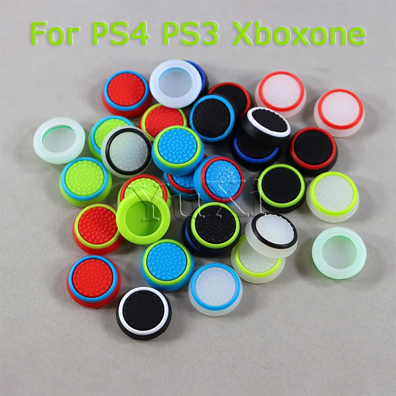 

YuXi 2pcs Non-slip Silicone Analog Joystick Cover Thumb Stick Grip Caps for PS3 PS4 Pro Slim PS5 Controller for Xbox One/360