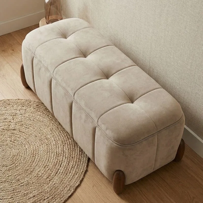 Medieval fabric bedside bedroom bench shoe changing stool resting stool cloakroom changing  bedside sofa