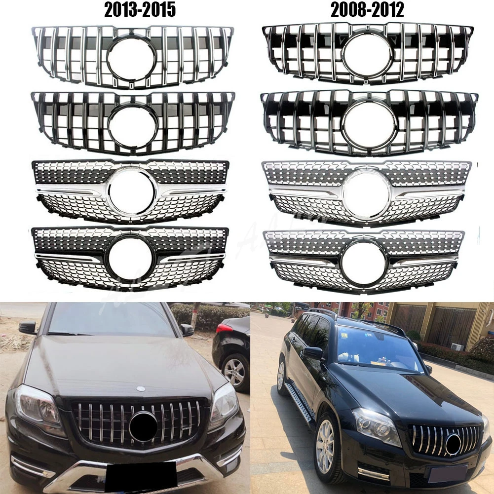 

Front Racing Billet Bumper Grille Upper Facelift Grill For Mercedes-Benz X204 GLK Class 2008 2009 2010 2011 2012 2013 2014 2015