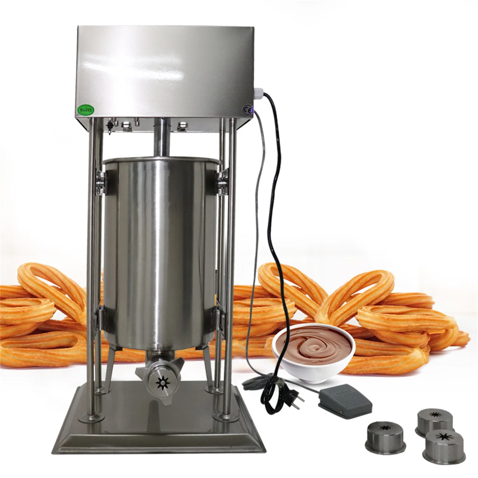 15L Commercial Stainless Steel Vertical Electric Dough Stick Machine with Mould