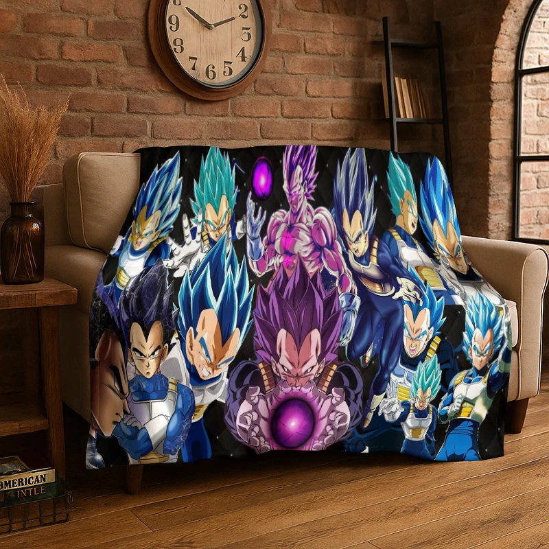 Cartoon D-Dragon Ball Anime-Spiel Flanelldecke Weiche Warme Wurfdecke für Schlafzimmer Wohnzimmer Bett Reisen Camping Picknick Kinder