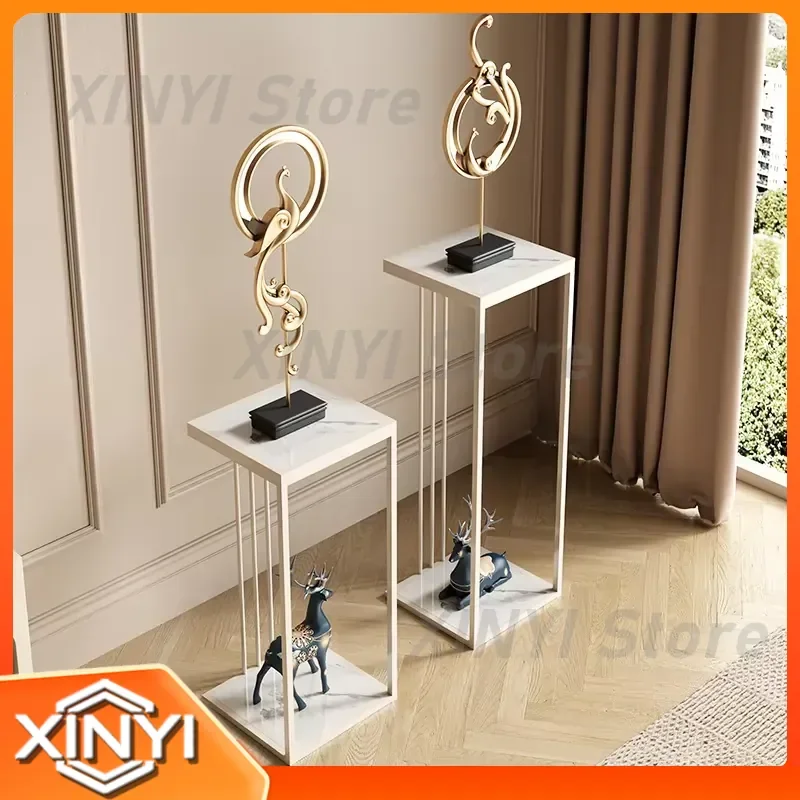 Modern Flower Stand for Nordic Living Room Floor to Ceiling Indoor Flower Pot Stand Cream Wind Decoration Plant Stand Home