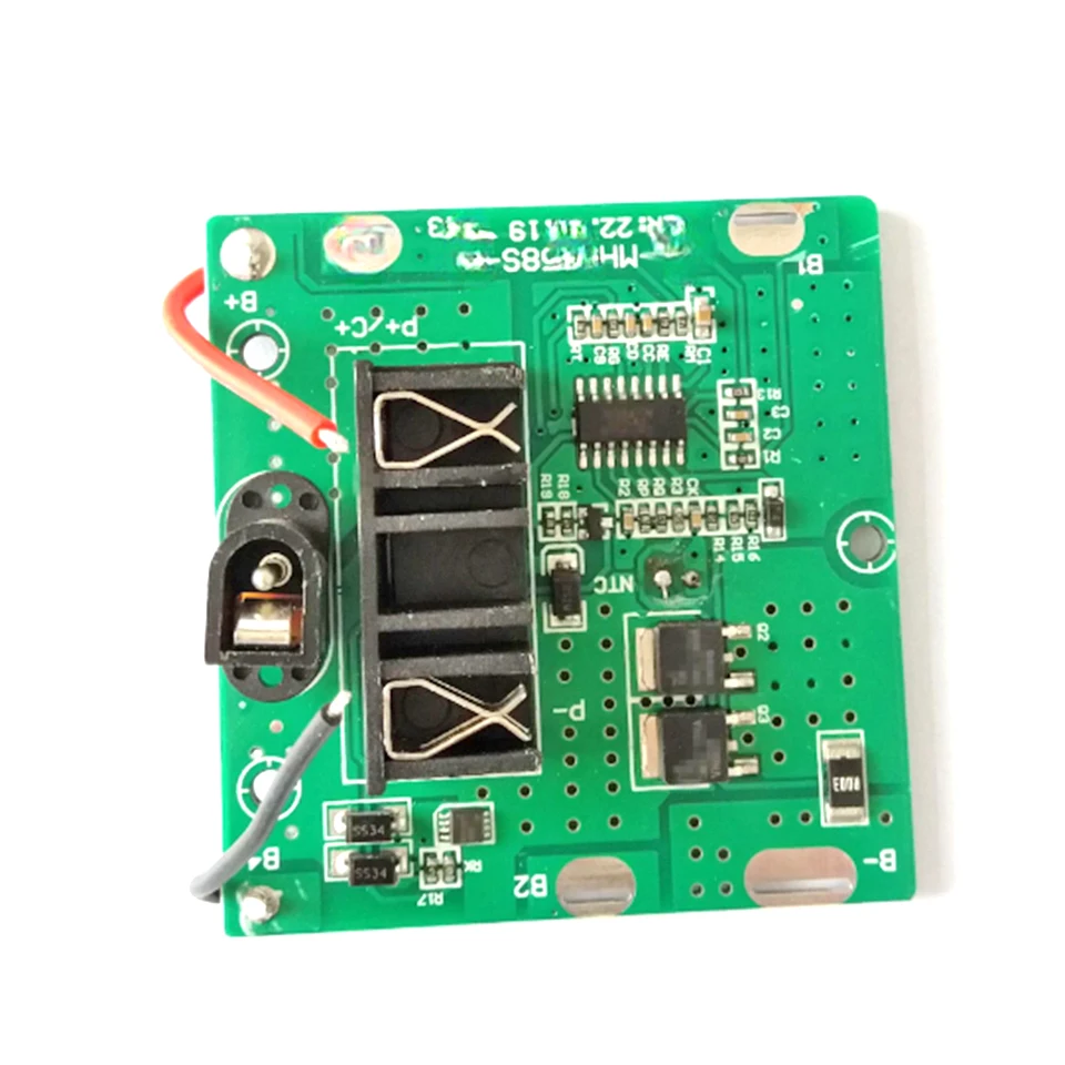 BMS 5S 18V 21V 12A Li-ion 18650 Battery Charge Protection Board Overcharge/Short Circuit Protection with DC Connector for Drill