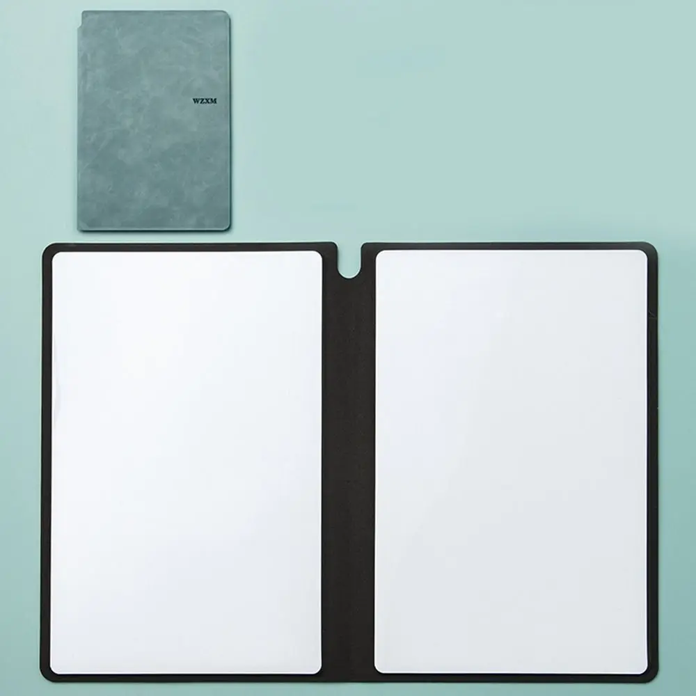 A5ホワイトボードノートブックレザーメモフリーホワイトボードペンケース布再利用可能ウィークリープランナーポータブルスタイリッシュなオフィスノートブック