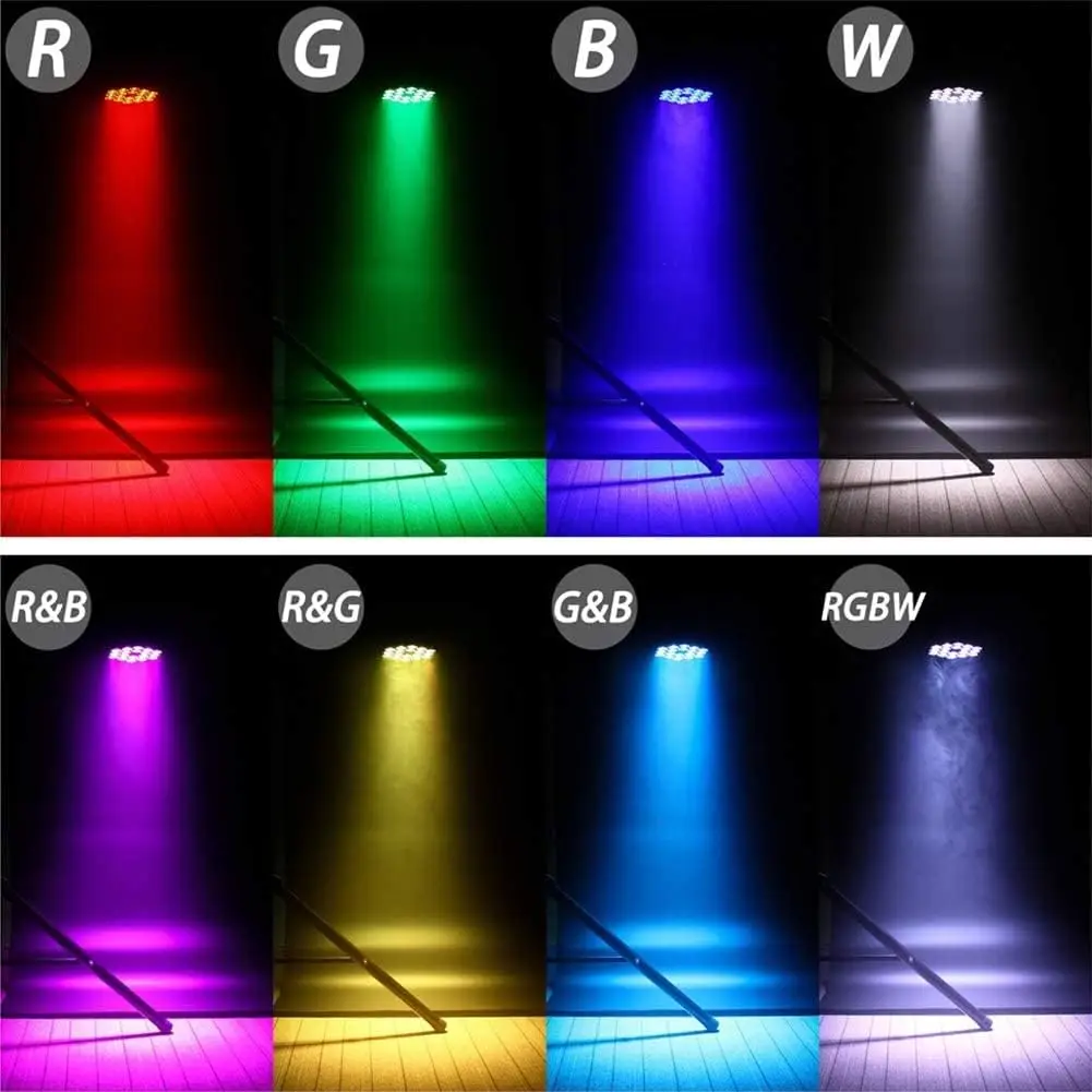 Stage Lights, U`King 216W RGBW 4-in-1 Uplights Stage Lighting Effect by DMX and Sound Activated Control Wash