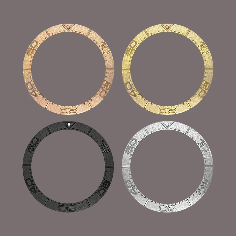 38×30.7mm Tilt Metal Watch Bezel Insert Ring Fits SKX007 SKX009 GMT SRPD Case NH35 NH36 Movement Men Watch Parts Refit