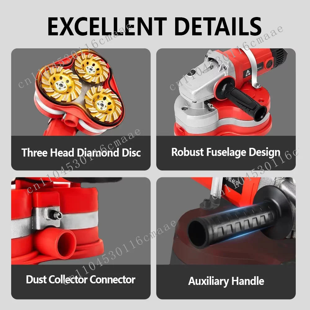 Small wall stone concrete polishing machine, portable ground grinder, concrete polishing machine