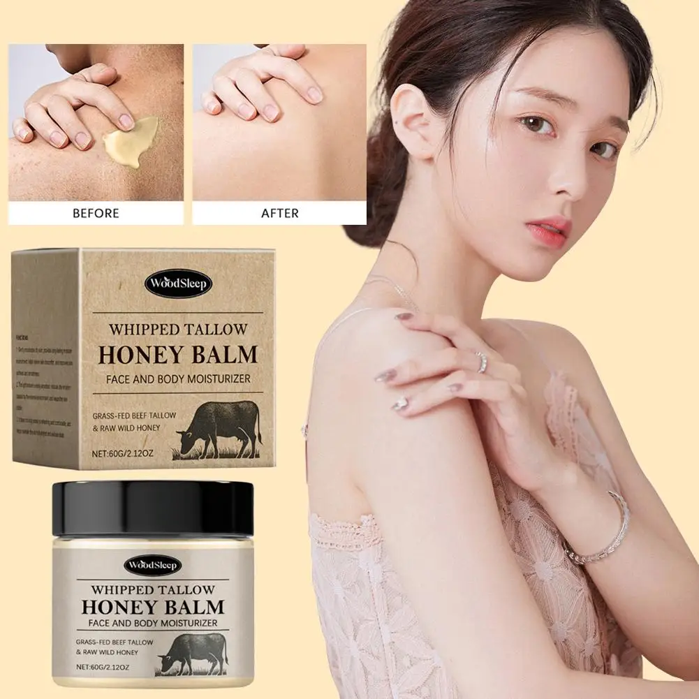 

Beef Tallow Skin Soothing Cream Deep Nourishing Hydrating Fade Wrinkle Care Body Fine Skin Lines 60g Reduce Y4G8