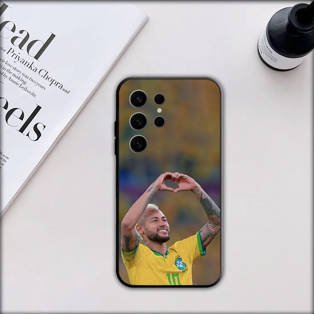 Football player N-Neymars Phone Case For Samsung S21,S22,S23,S24,S30,Ultra,S20,S30,Plus,S21 Fe,Note20 5G black Cover