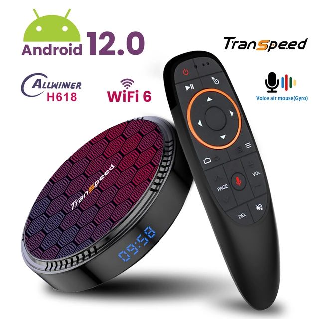 Transpeed Android 12.0 64GB 128GB TV Box Allwinner H618 Quad Core 8k 6K 4K  Dual WiFi Wifi6 BT5.0 32G Media Player Set Top Box