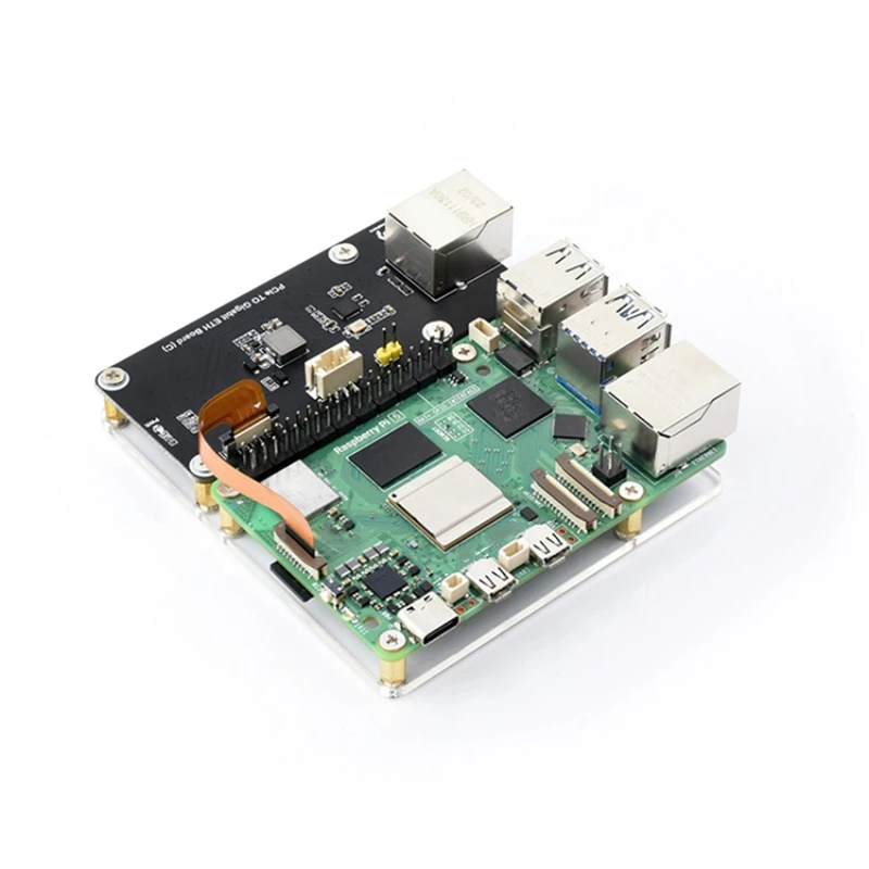 For Raspberry Pi 5 Dedicated Pcie To Gigabit Ethernet Port Expansion Board Side Installation, No Drive Plug & Play