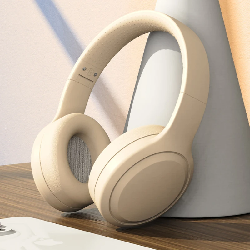 سماعات بلوتوث لاسلكية فوق الأذن، سماعات ستيريو HIFI للحد من الضوضاء، سماعات ألعاب رياضية، مشغل موسيقى مع هدايا ميكروفون