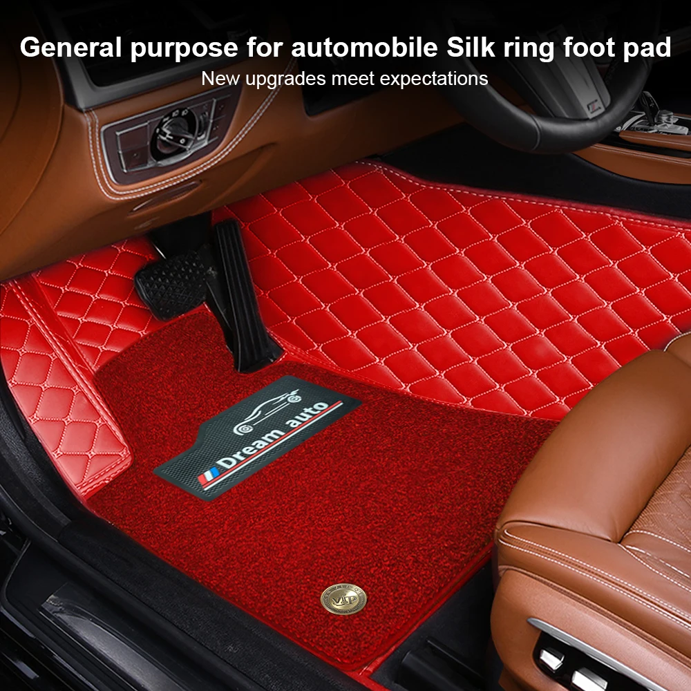 Car Floor Mats Double Custom For Acura Integra 1995-2001 Leather Chenille Mats Car  Interior Accessories Carpet