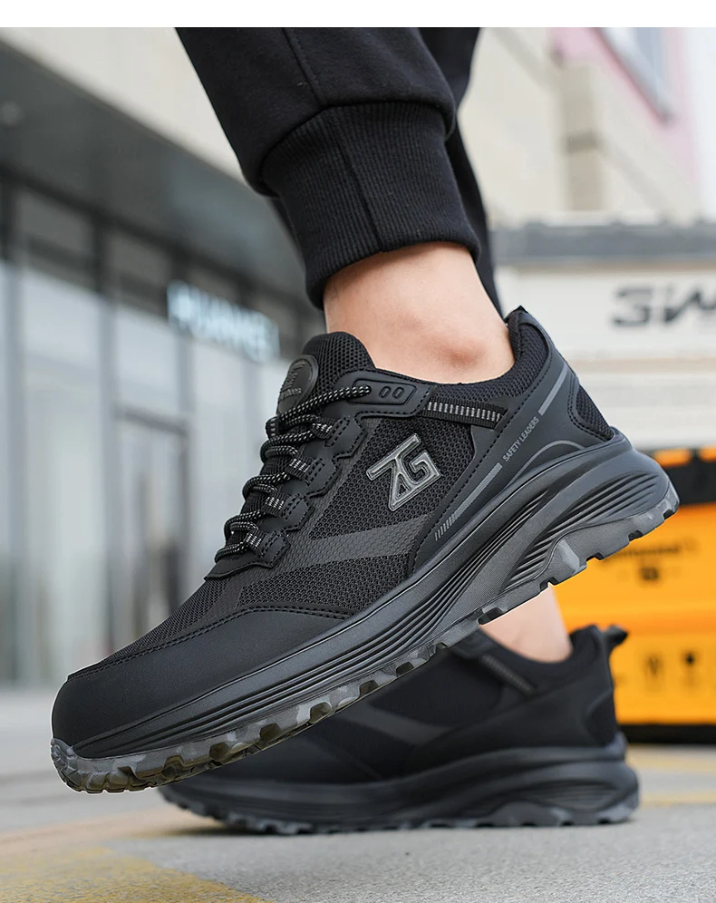 High-quality Work Sneakers For Men Safety Shoes European Standards Protective Shoes Puncture-Proof Steel Toe Shoes Work Boots