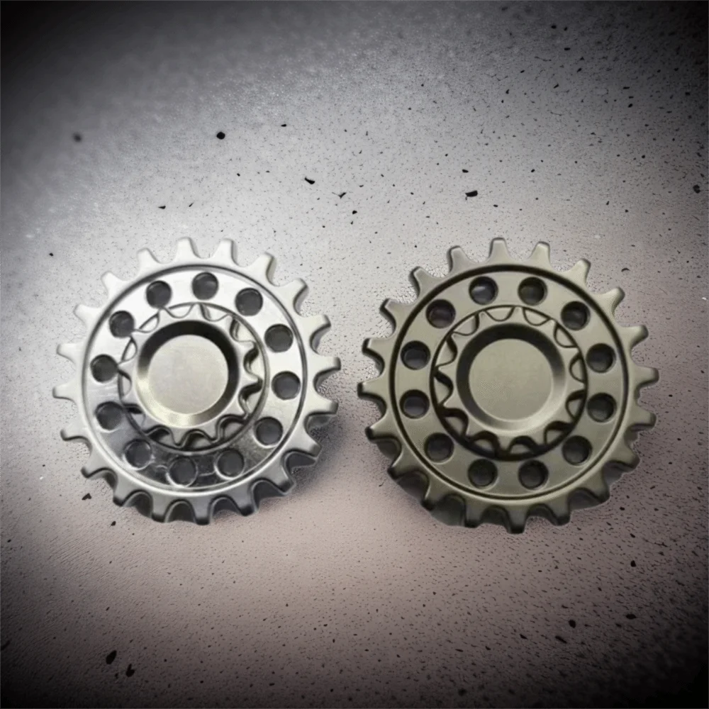 Silent Bearing Fingertip Gyro Mechanical Rotator Design Metal Material Hand Spinner Gearwheel PLA Fingertip Sprocket