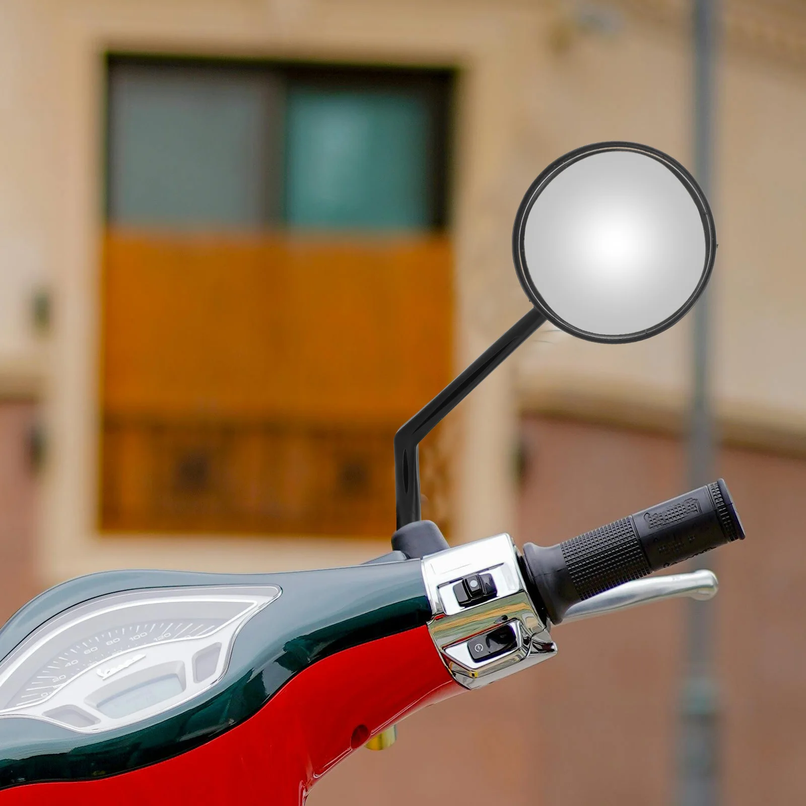 

2pcs Rear View Mirror For Scooter Universal 360-Degree Rotation Convex Wide Angle Visibility Replacement Mirror For Electric